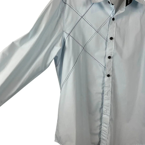Jeansian Men Long Sleeve Button‎ Down Shirt Size L - Picture 6 of 8